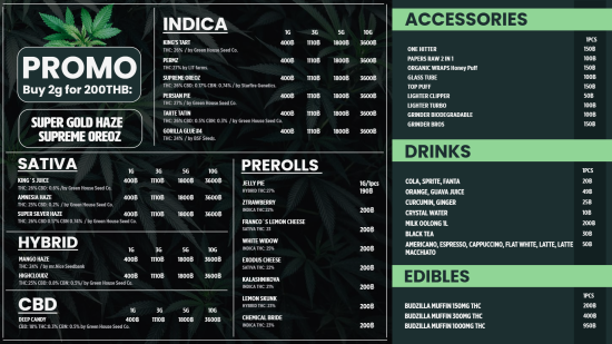 Dispensary menu Template design | Cannamako design tool
