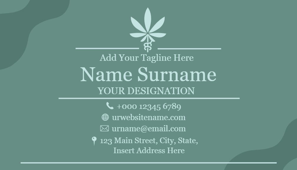 Business Card Design | Cannabis Marijuana digital menu board Business Card Design | Cannamako Marijuana menu design tool