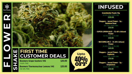 Cannabis video menu | Cannamako Cannabis (Marijuana) dispensary menu maker