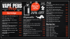 Cannabis (Marijuana) dispensary vape pen menu design | Cannamako Cannabis (Marijuana) digital menu maker