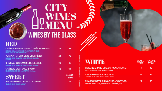 Digital Wine Menu Template Design