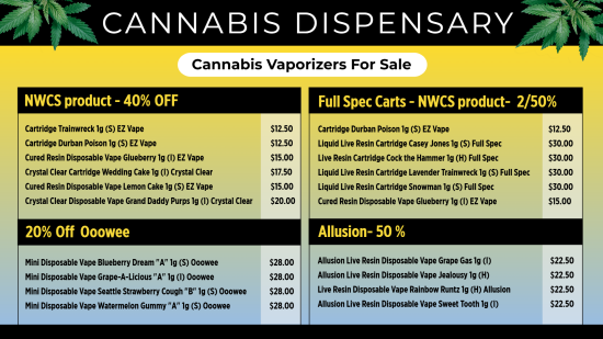 Awesome Vape menu Template