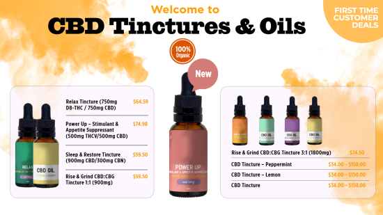 CBD Oils menu | Cannamako Cannabis (Marijuana) dispensary menu maker